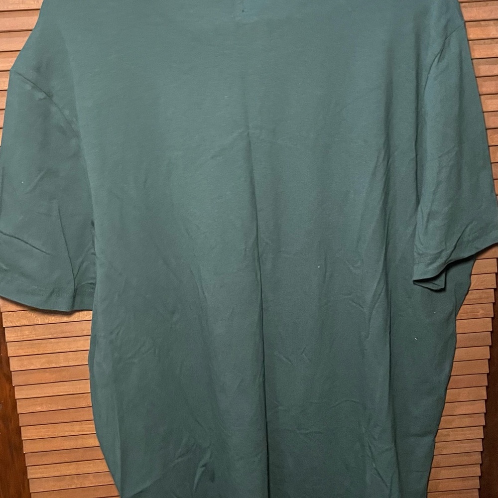 H&M Dark Teal Short Sleeve Slim Fit Tee